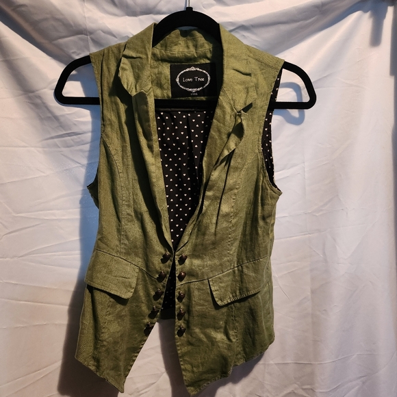 Green Y2k casual vest - Picture 1 of 5